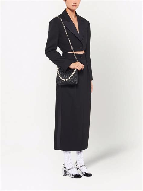 miu miu cropped blazer|Luxury Women's Coats and Jackets .